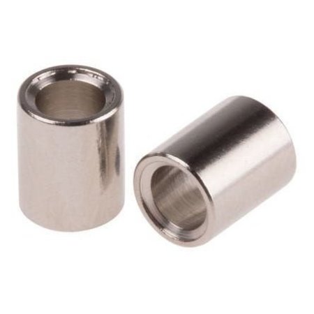 NEWPORT FASTENERS Round Spacer, #4 Screw Size, Nickel Plated Brass, 1/4 in Overall Lg 140404RSBN